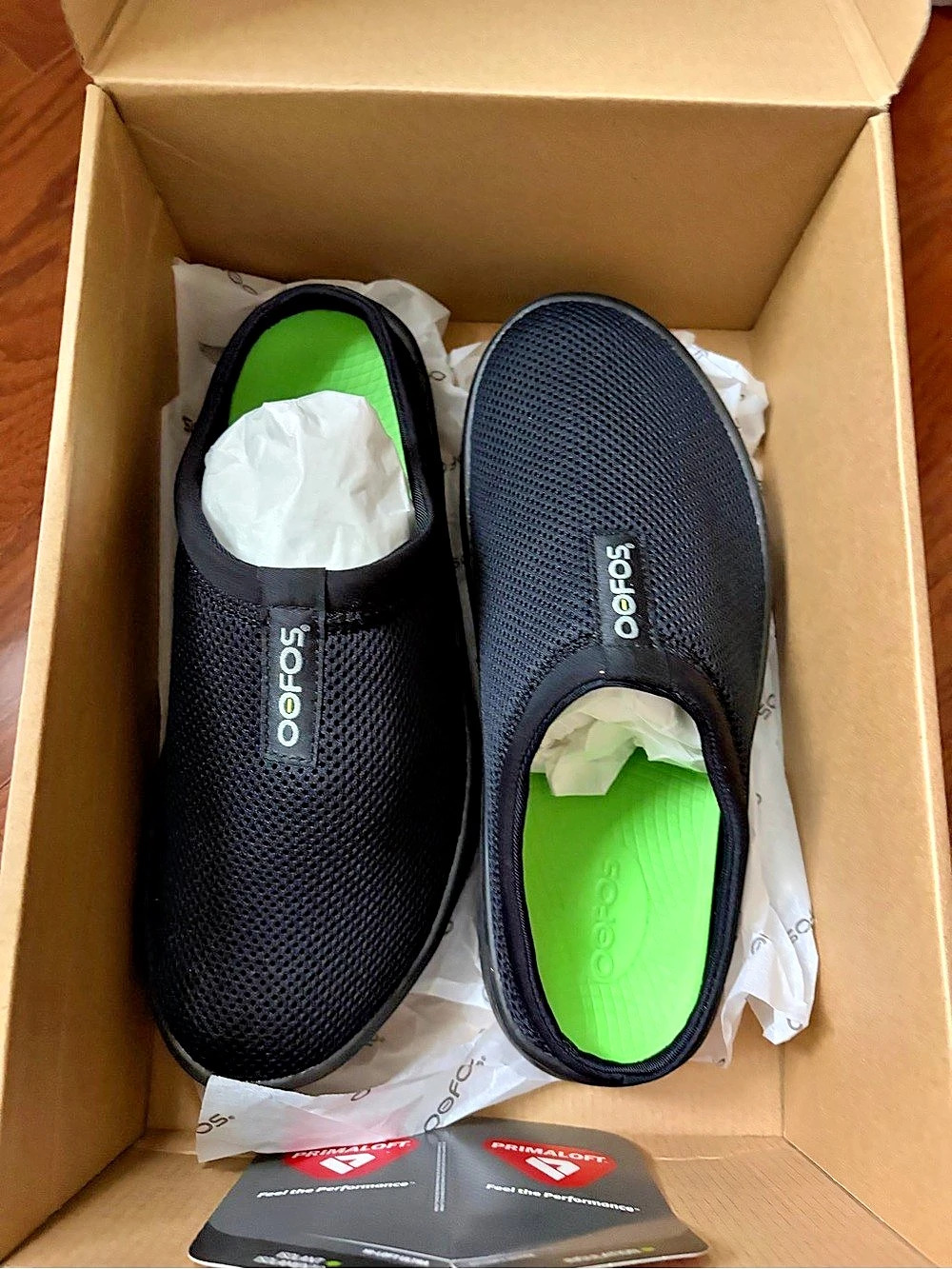 OOFOS OOcoozie Sport Mule Black Slip-On Shoes - Women’s 8 - Picture 3 of 9